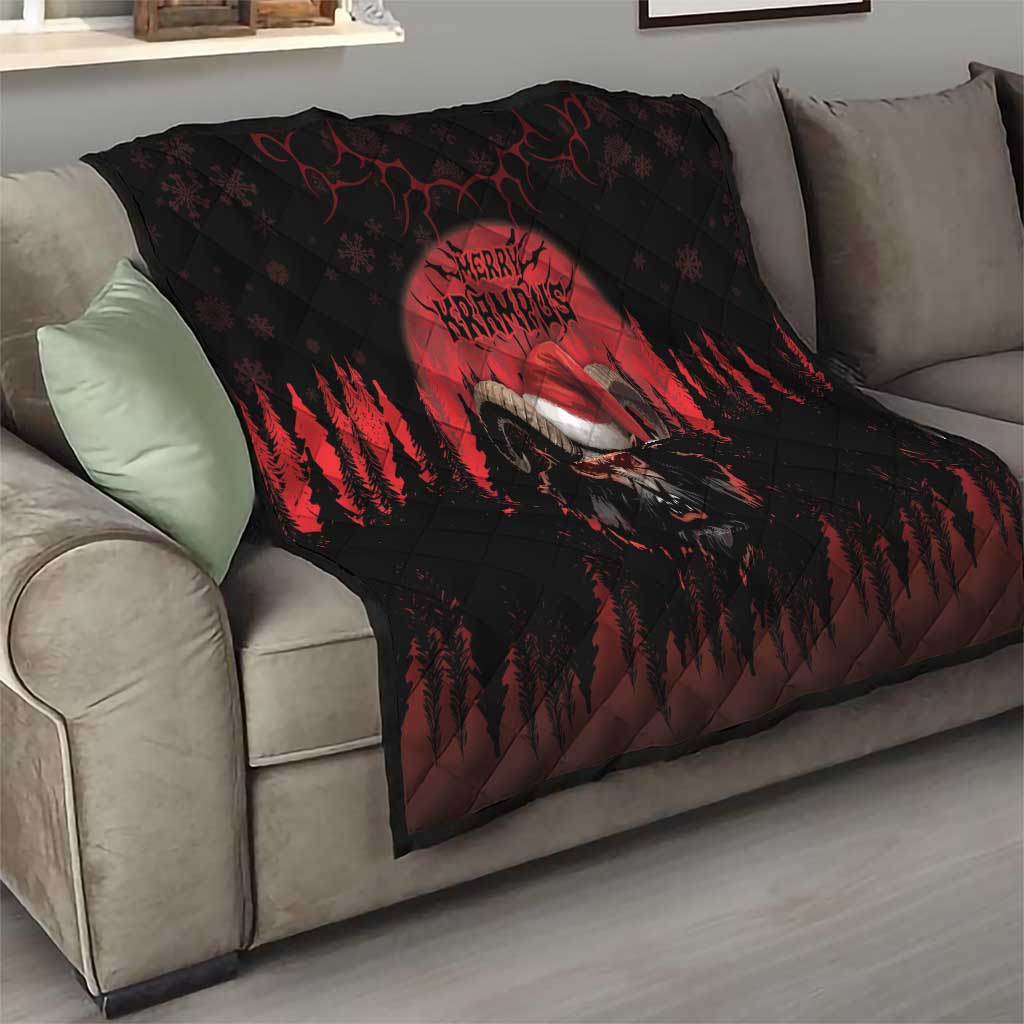 Merry Krampus Quilt Dark Grunge Christmas - Wonder Print Shop