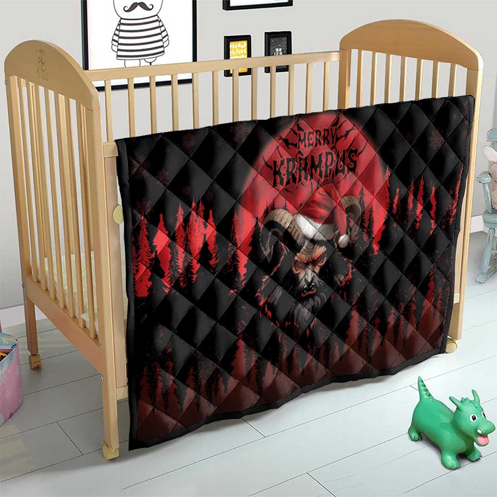 Merry Krampus Quilt Dark Grunge Christmas - Wonder Print Shop