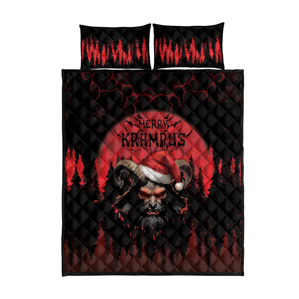 Merry Krampus Quilt Bed Set Dark Grunge Christmas - Wonder Print Shop