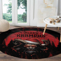 Merry Krampus Round Carpet Dark Grunge Christmas - Wonder Print Shop