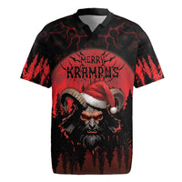 Merry Krampus Rugby Jersey Dark Grunge Christmas - Wonder Print Shop