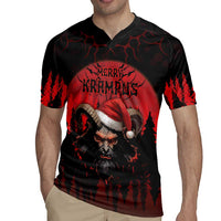 Merry Krampus Rugby Jersey Dark Grunge Christmas - Wonder Print Shop