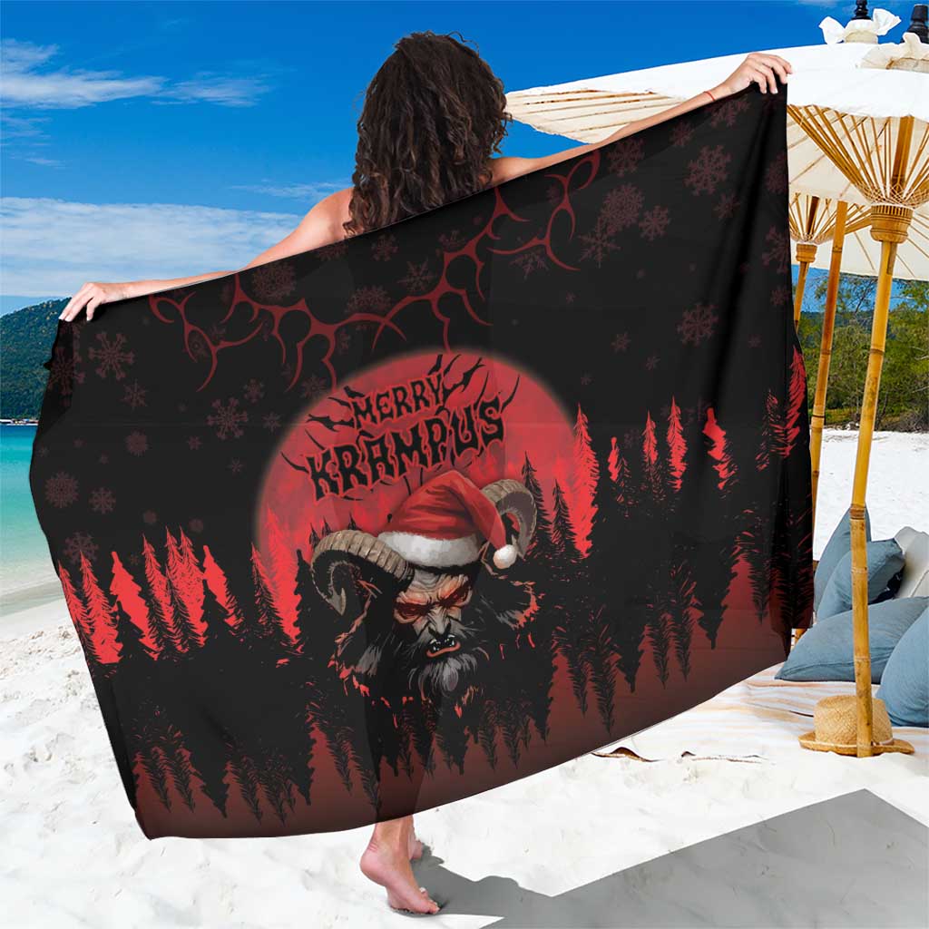 Merry Krampus Sarong Dark Grunge Christmas - Wonder Print Shop