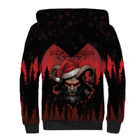 Merry Krampus Sherpa Hoodie Dark Grunge Christmas - Wonder Print Shop