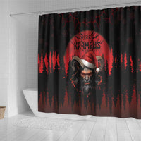 Merry Krampus Shower Curtain Dark Grunge Christmas - Wonder Print Shop