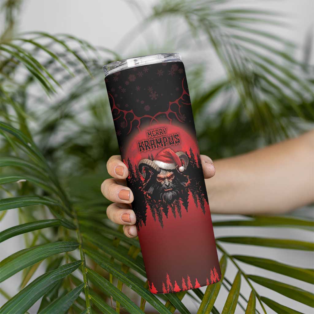 Merry Krampus Skinny Tumbler Dark Grunge Christmas - Wonder Print Shop