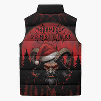 Merry Krampus Sleeveless Puffer Jacket Dark Grunge Christmas - Wonder Print Shop