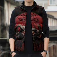 Merry Krampus Sleeveless Puffer Jacket Dark Grunge Christmas - Wonder Print Shop