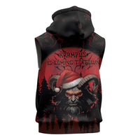 Merry Krampus Sleeveless Zip Hoodie Dark Grunge Christmas - Wonder Print Shop