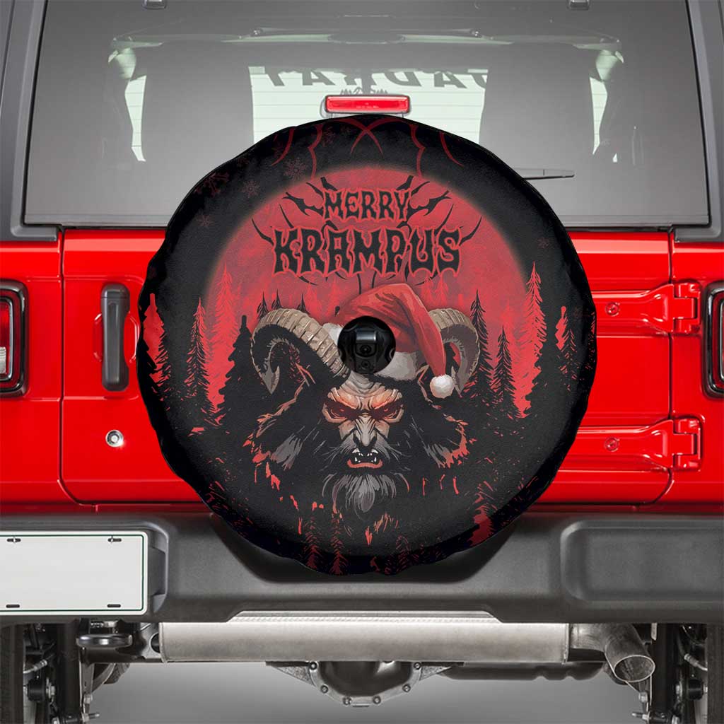Merry Krampus Spare Tire Cover Dark Grunge Christmas - Wonder Print Shop