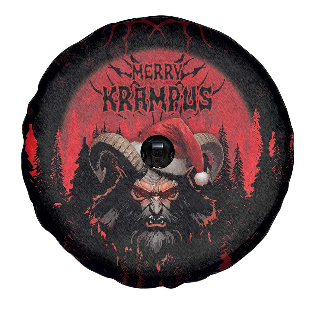 Merry Krampus Spare Tire Cover Dark Grunge Christmas - Wonder Print Shop