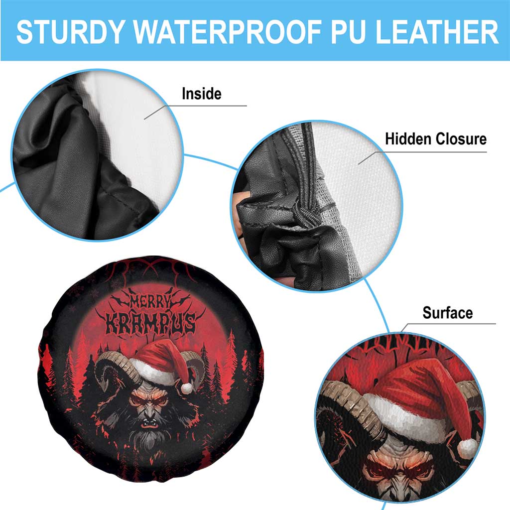 Merry Krampus Spare Tire Cover Dark Grunge Christmas - Wonder Print Shop