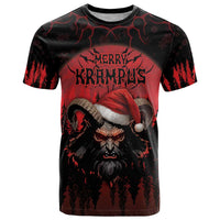 Merry Krampus T Shirt Dark Grunge Christmas - Wonder Print Shop