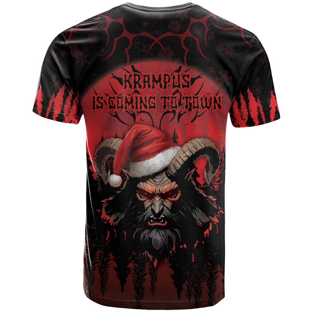 Merry Krampus T Shirt Dark Grunge Christmas - Wonder Print Shop