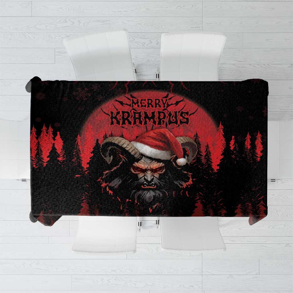 Merry Krampus Tablecloth Dark Grunge Christmas - Wonder Print Shop