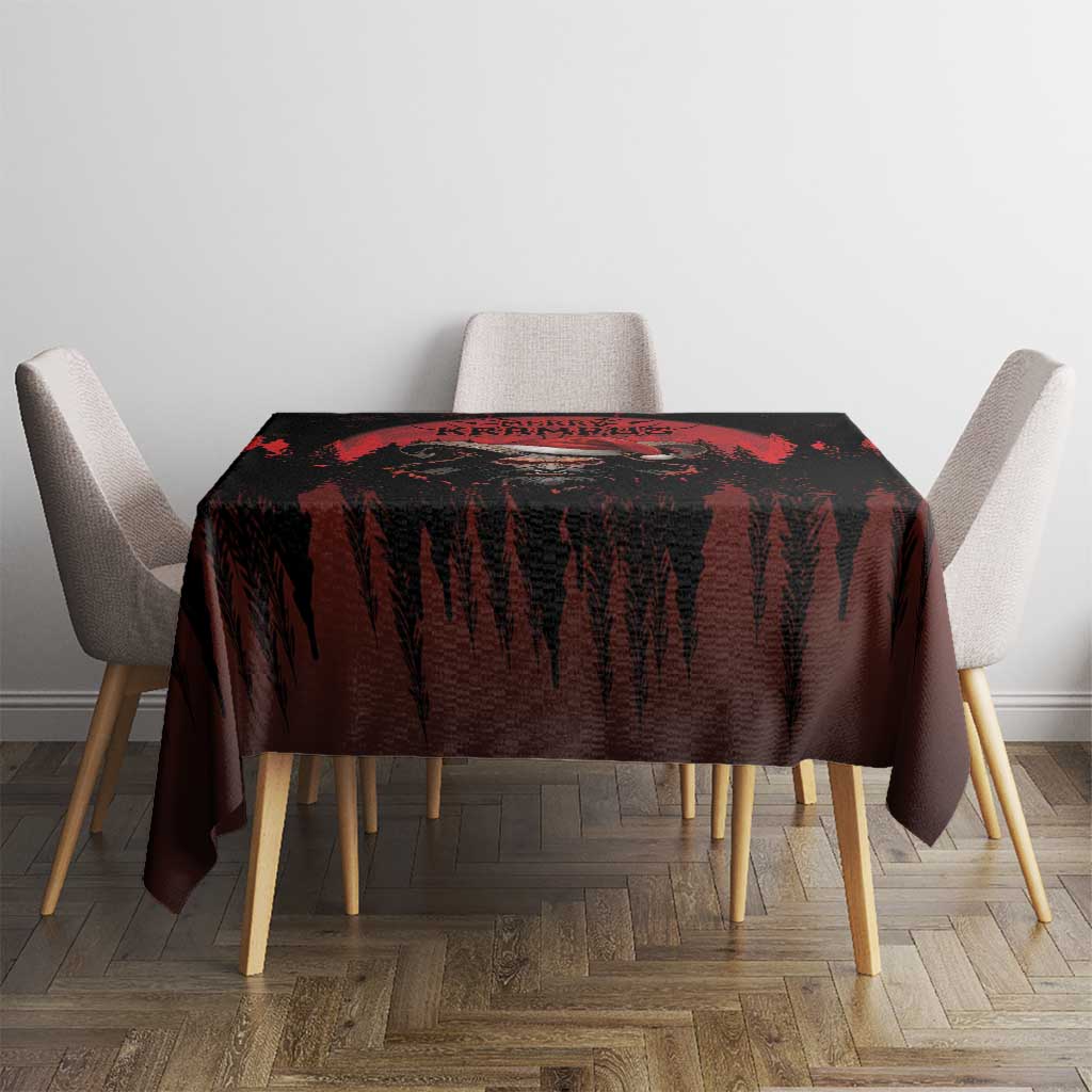 Merry Krampus Tablecloth Dark Grunge Christmas - Wonder Print Shop