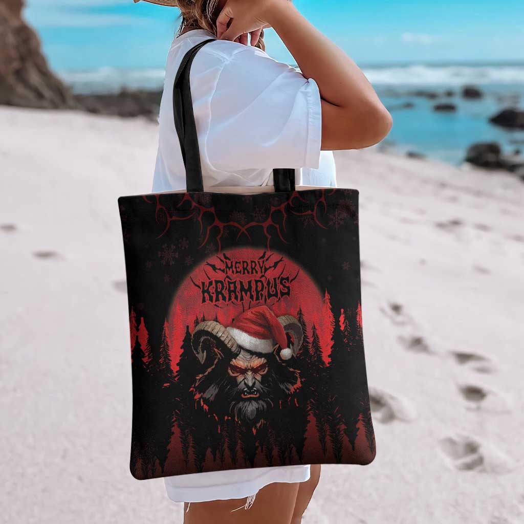 Merry Krampus Tote Bag Dark Grunge Christmas - Wonder Print Shop
