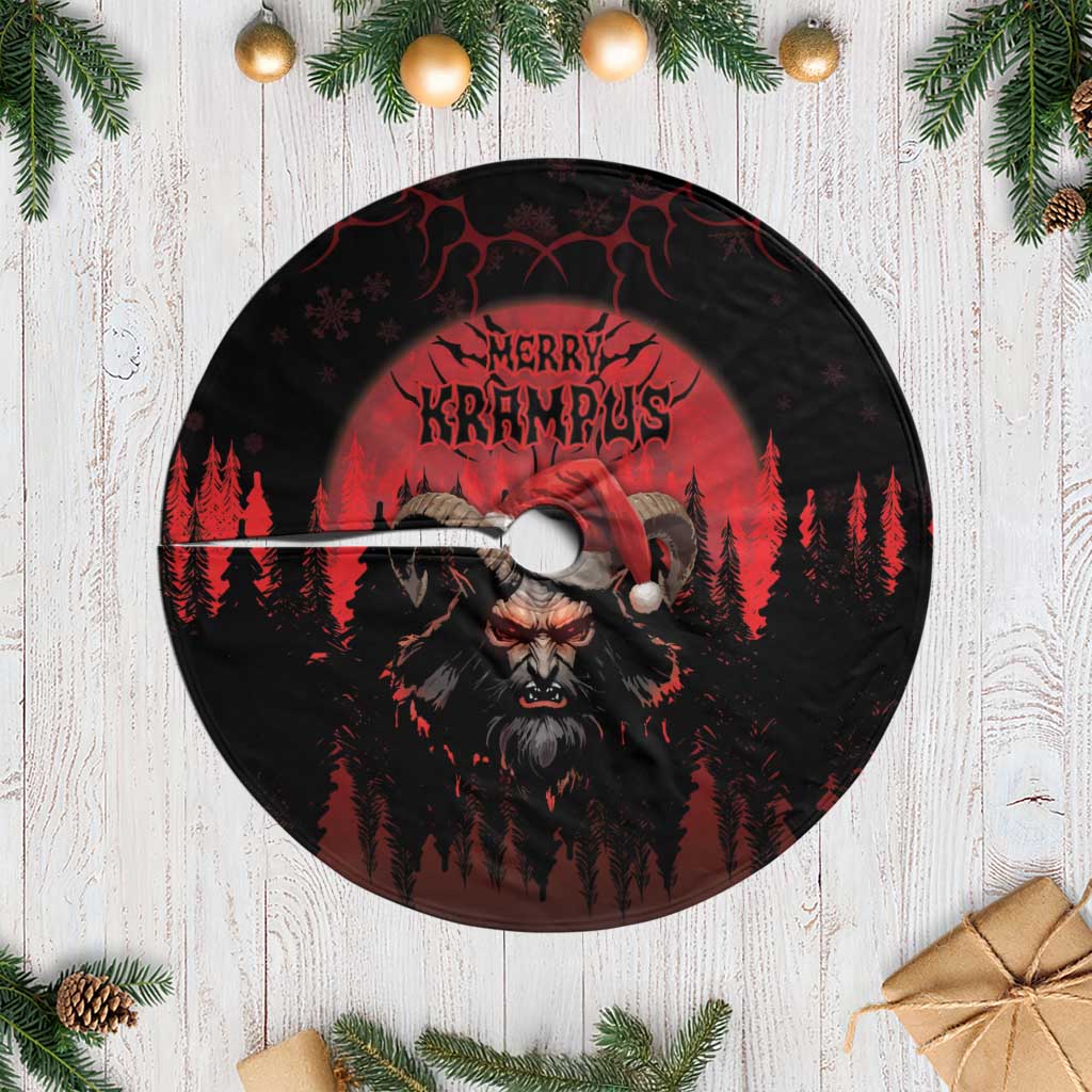 Merry Krampus Tree Skirt Dark Grunge Christmas - Wonder Print Shop