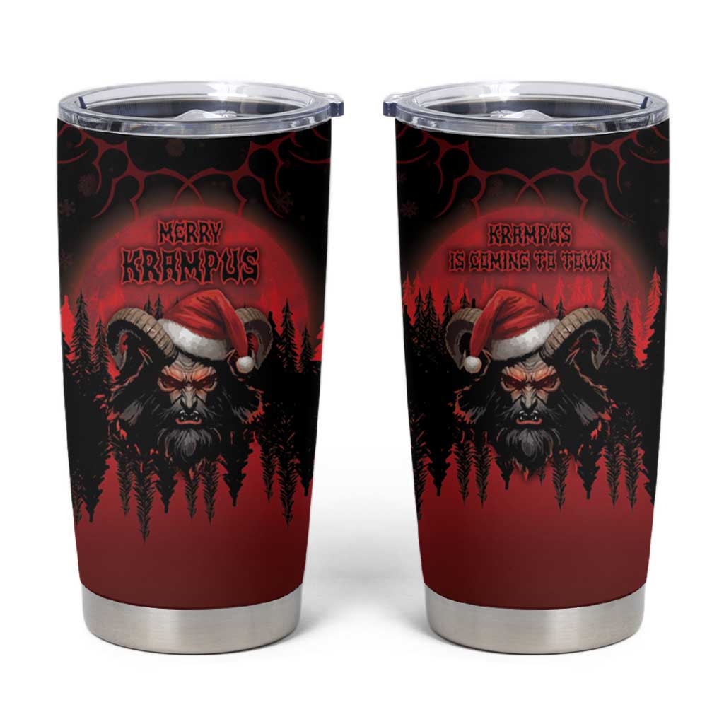 Merry Krampus Tumbler Cup Dark Grunge Christmas - Wonder Print Shop