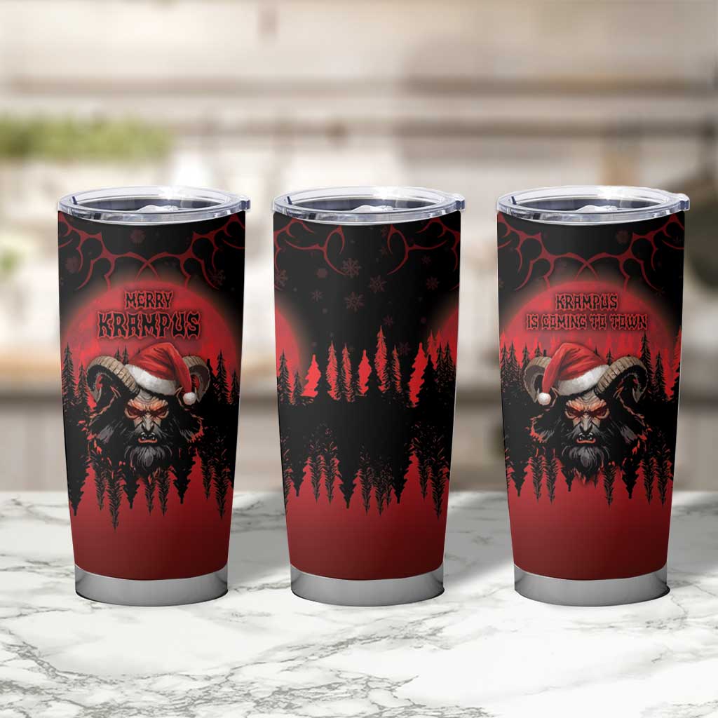 Merry Krampus Tumbler Cup Dark Grunge Christmas - Wonder Print Shop