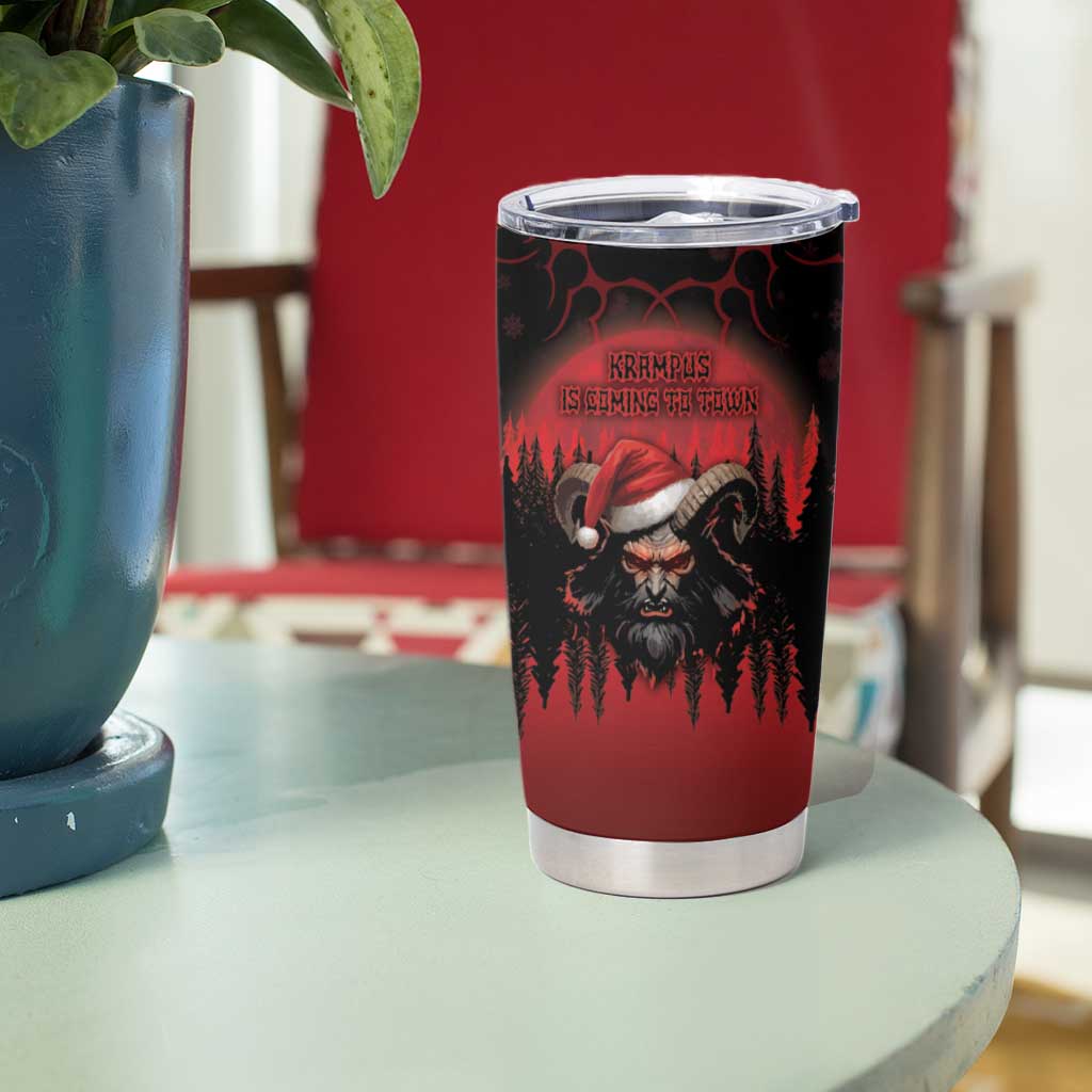 Merry Krampus Tumbler Cup Dark Grunge Christmas - Wonder Print Shop