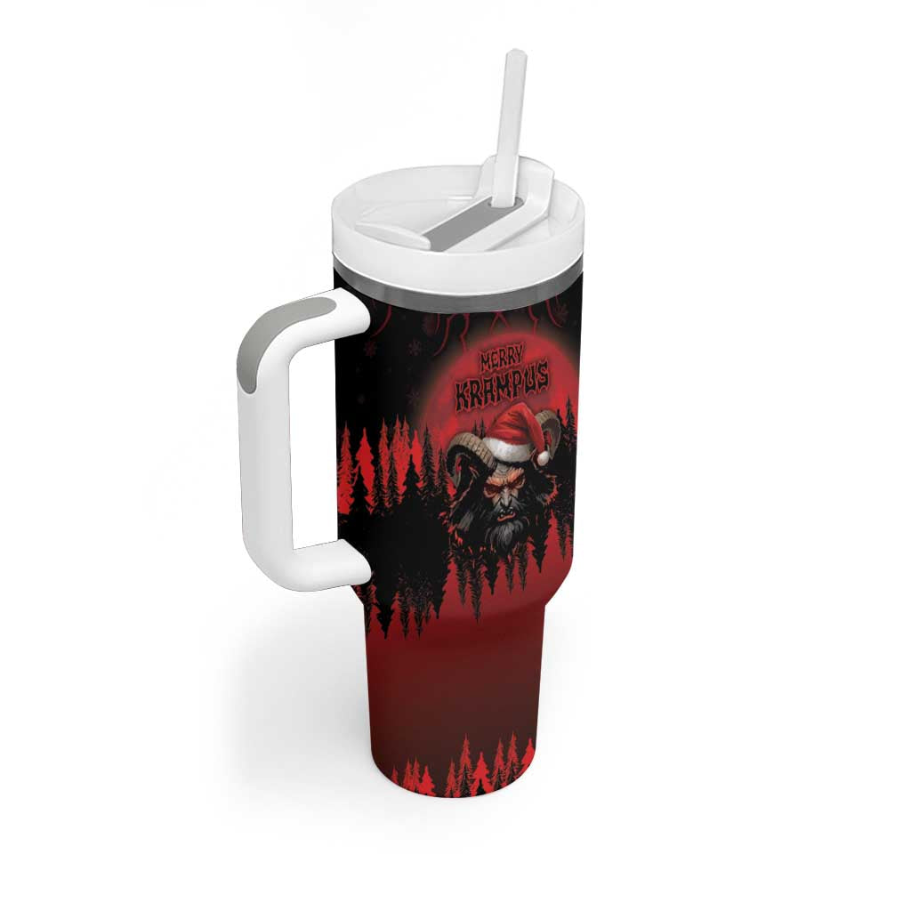 Merry Krampus Tumbler With Handle Dark Grunge Christmas - Wonder Print Shop