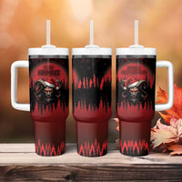 Merry Krampus Tumbler With Handle Dark Grunge Christmas - Wonder Print Shop