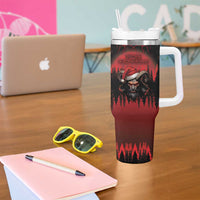 Merry Krampus Tumbler With Handle Dark Grunge Christmas - Wonder Print Shop