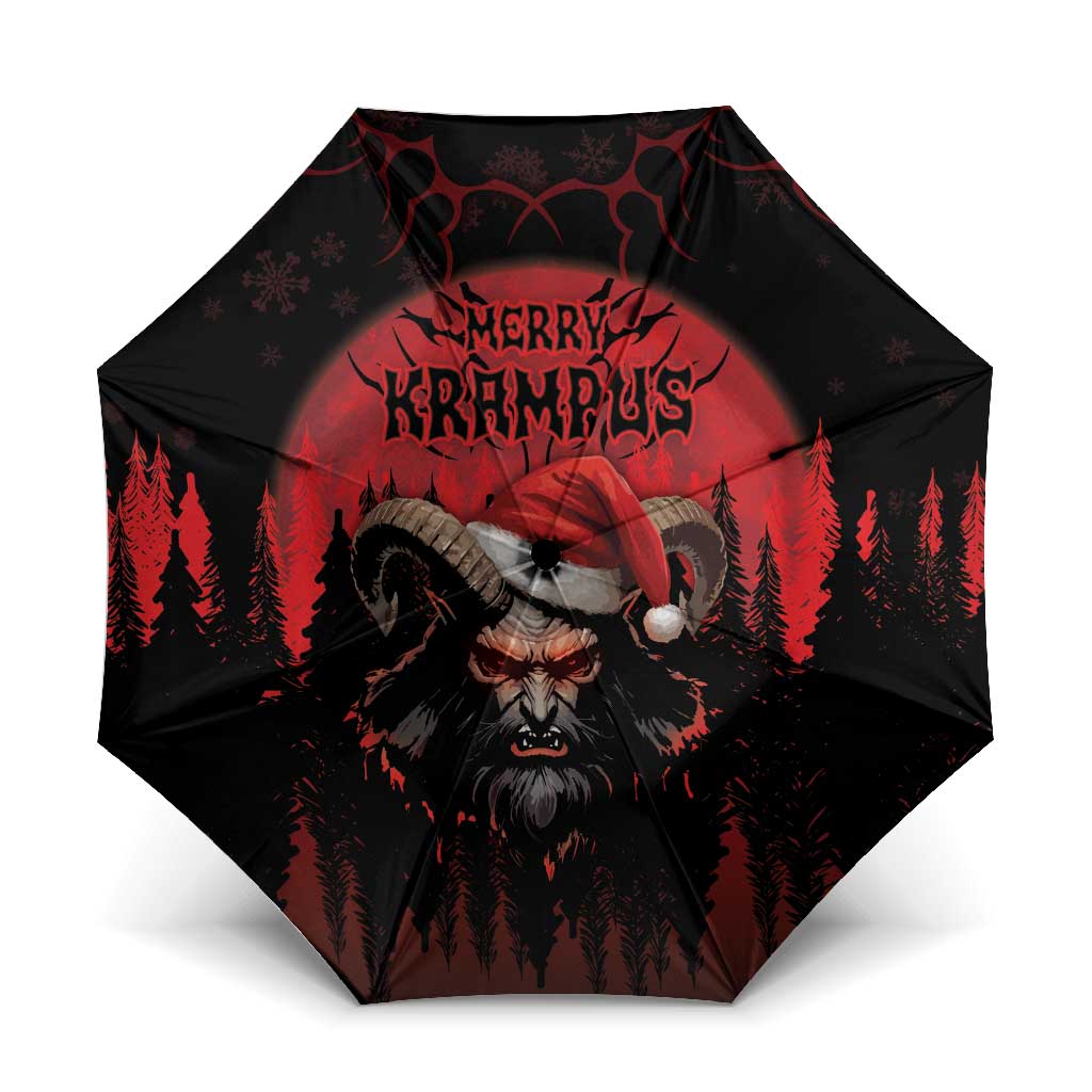 Merry Krampus Umbrella Dark Grunge Christmas - Wonder Print Shop