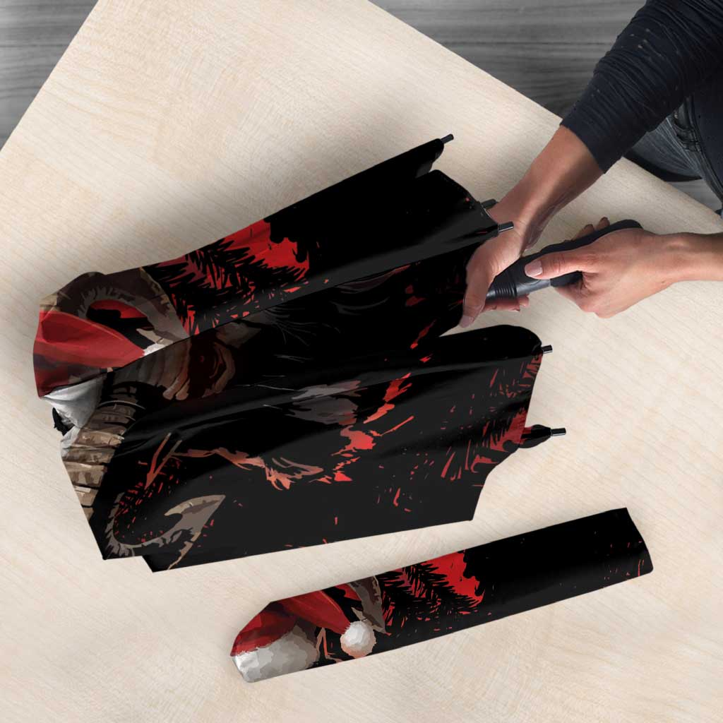 Merry Krampus Umbrella Dark Grunge Christmas - Wonder Print Shop