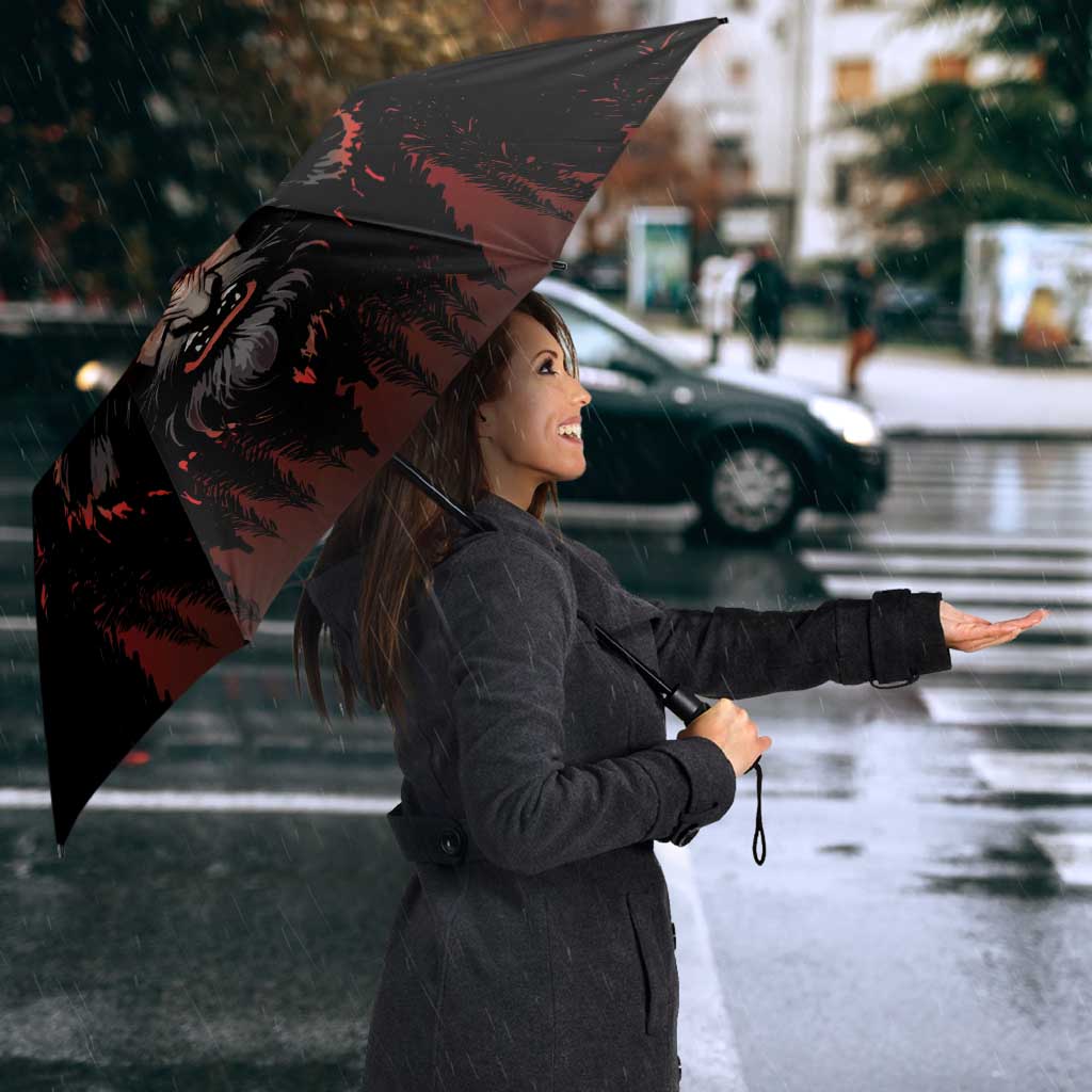 Merry Krampus Umbrella Dark Grunge Christmas - Wonder Print Shop