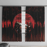Merry Krampus Window Curtain Dark Grunge Christmas - Wonder Print Shop