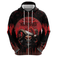 Merry Krampus Zip Hoodie Dark Grunge Christmas - Wonder Print Shop
