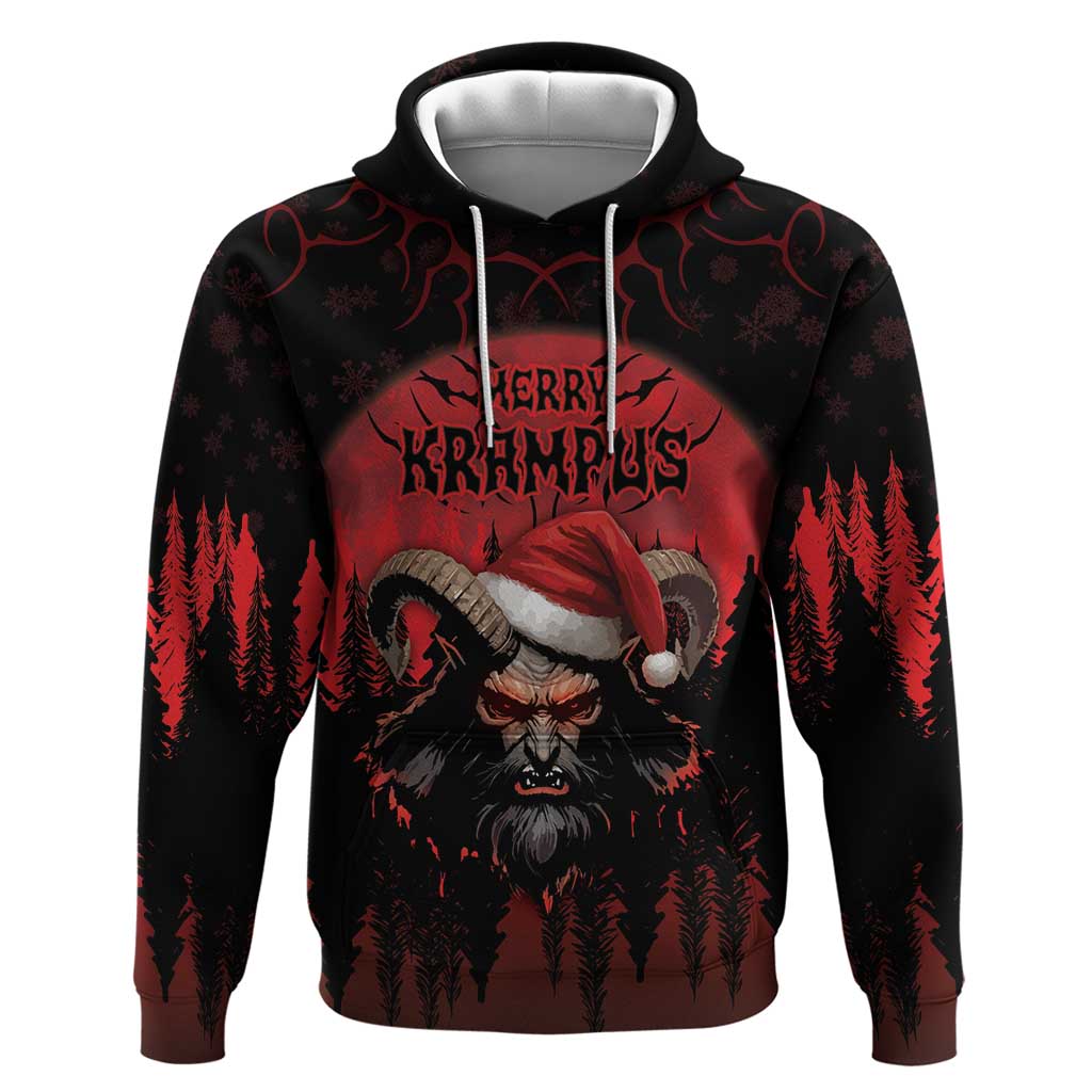 Merry Krampus Zip Hoodie Dark Grunge Christmas - Wonder Print Shop