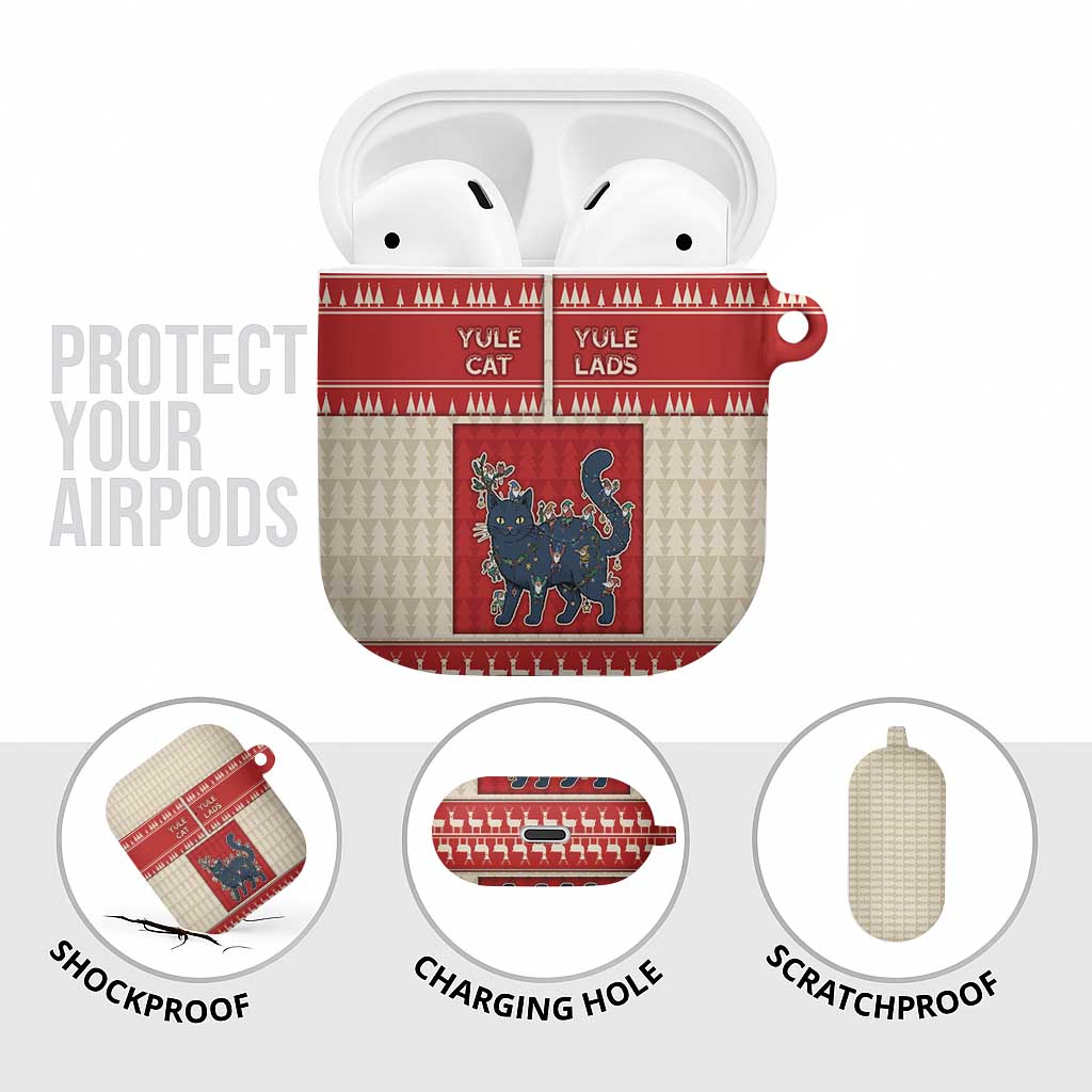 Yule Cat And Yule Lads AirPods Case Cute Retro Style - Wonder Print Shop