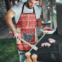 Yule Cat And Yule Lads Apron Cute Retro Style - Wonder Print Shop