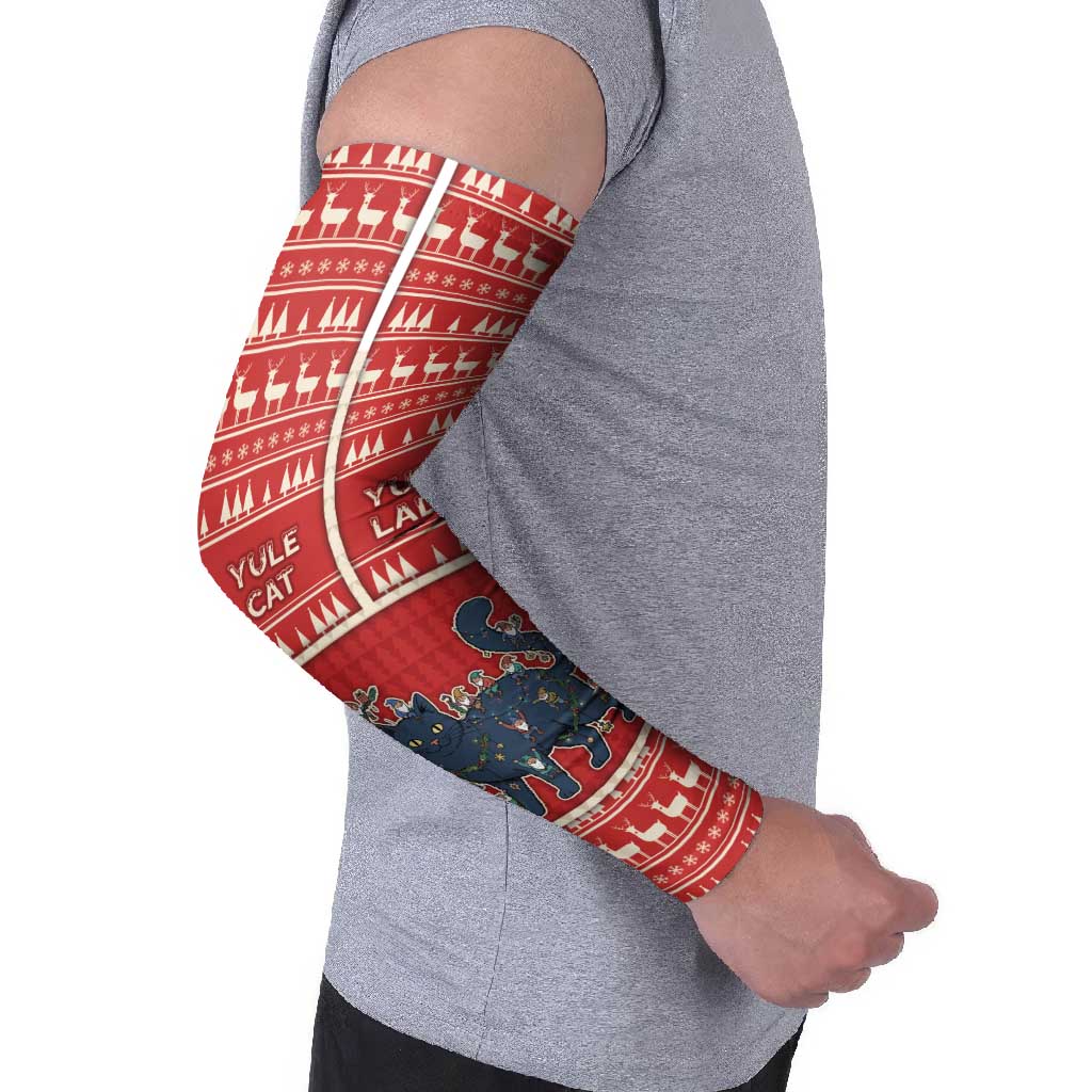 Yule Cat And Yule Lads Arm Sleeves Cute Retro Style - Wonder Print Shop