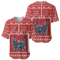 Yule Cat And Yule Lads Baseball Jersey Cute Retro Style - Wonder Print Shop