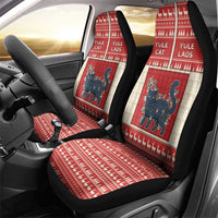 Yule Cat And Yule Lads Car Seat Cover Cute Retro Style - Wonder Print Shop