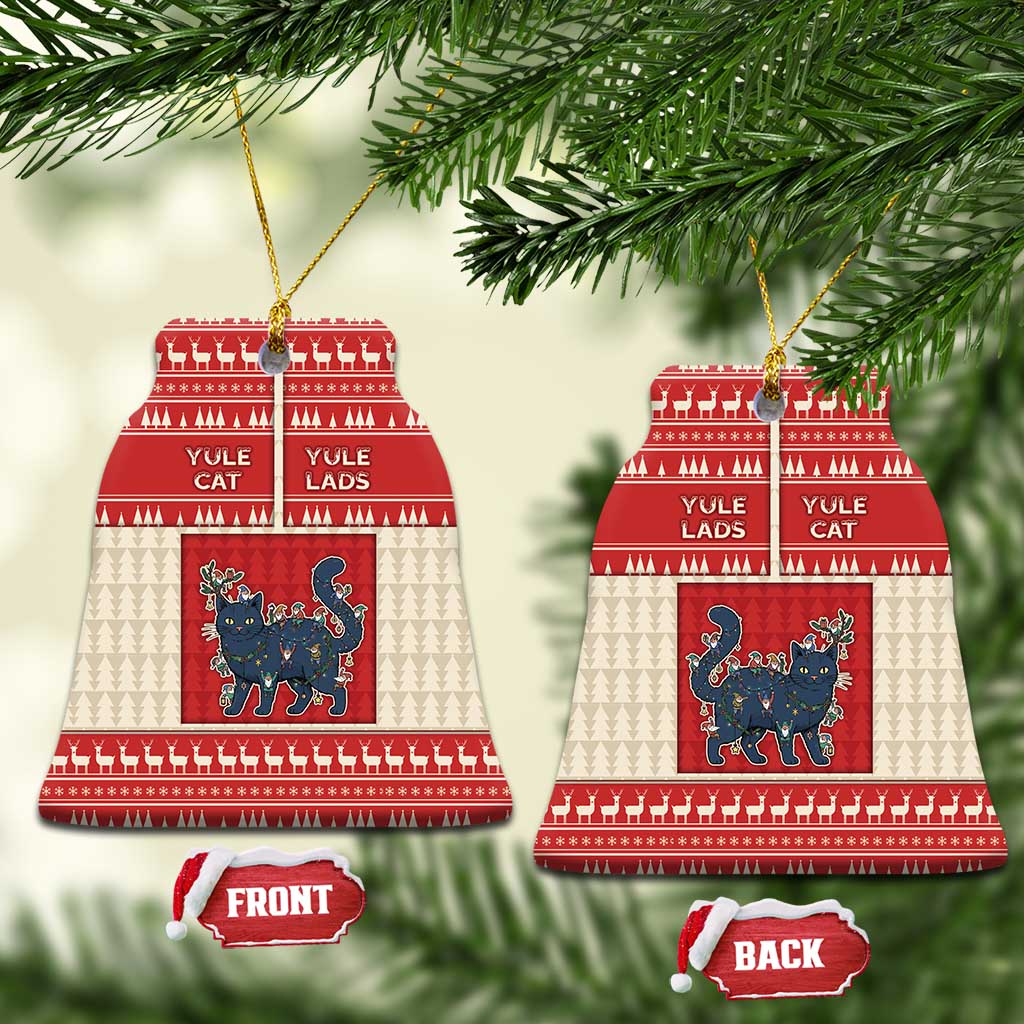 Yule Cat And Yule Lads Ceramic Ornament Cute Retro Style - Wonder Print Shop