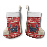 Yule Cat And Yule Lads Christmas Stocking Cute Retro Style - Wonder Print Shop