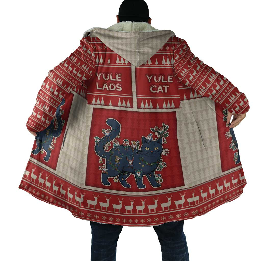 Yule Cat And Yule Lads Cloak Cute Retro Style - Wonder Print Shop