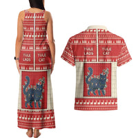 Yule Cat And Yule Lads Couples Matching Tank Maxi Dress and Hawaiian Shirt Cute Retro Style - Wonder Print Shop