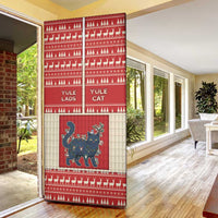 Yule Cat And Yule Lads Door Cover Cute Retro Style - Wonder Print Shop