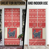 Yule Cat And Yule Lads Door Cover Cute Retro Style - Wonder Print Shop