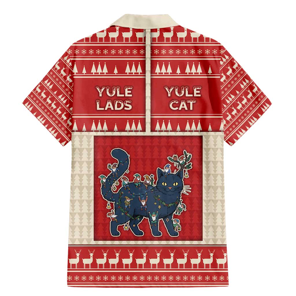 Yule Cat And Yule Lads Family Matching Mermaid Dress and Hawaiian Shirt Cute Retro Style - Wonder Print Shop