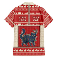 Yule Cat And Yule Lads Family Matching Short Sleeve Bodycon Dress and Hawaiian Shirt Cute Retro Style - Wonder Print Shop