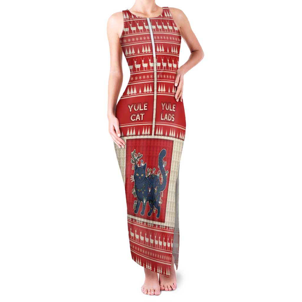 Yule Cat And Yule Lads Family Matching Tank Maxi Dress and Hawaiian Shirt Cute Retro Style - Wonder Print Shop