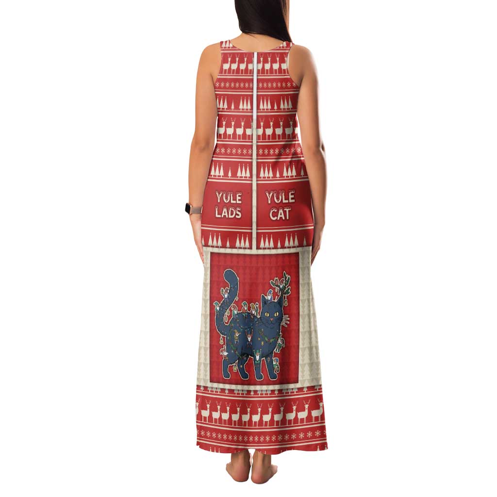 Yule Cat And Yule Lads Family Matching Tank Maxi Dress and Hawaiian Shirt Cute Retro Style - Wonder Print Shop