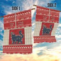 Yule Cat And Yule Lads Garden Flag Cute Retro Style - Wonder Print Shop